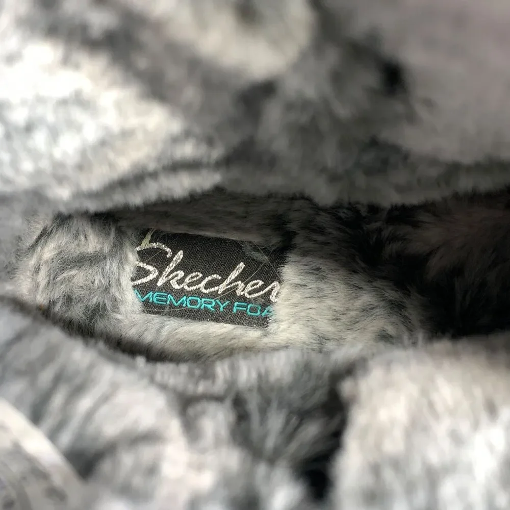 Womens‎ Skechers Cozy Campfire - Fresh Breeze Black Comfy Slippers Size 7.5